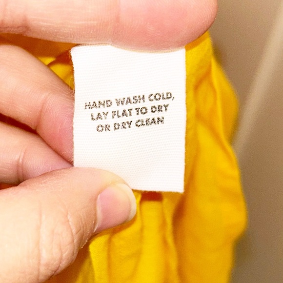 APIECE APART Pina Maxi Trapeze Organic Cotton Tent Dress in MIMOSA SZ: X-Small - Picture 7 of 13